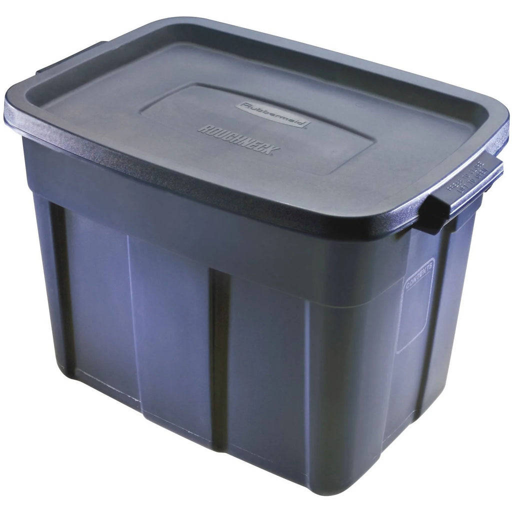 Rubbermaid Roughneck 18 Gal. Storage Box, Dark Indigo Metallic (Set of 12)