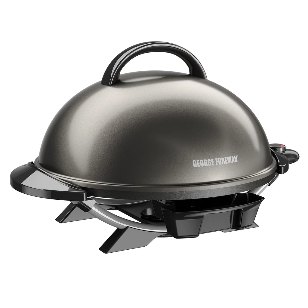 Foreman 15 Serving Nonstick Indoor/Outdoor Electric Grill in Gun Metal