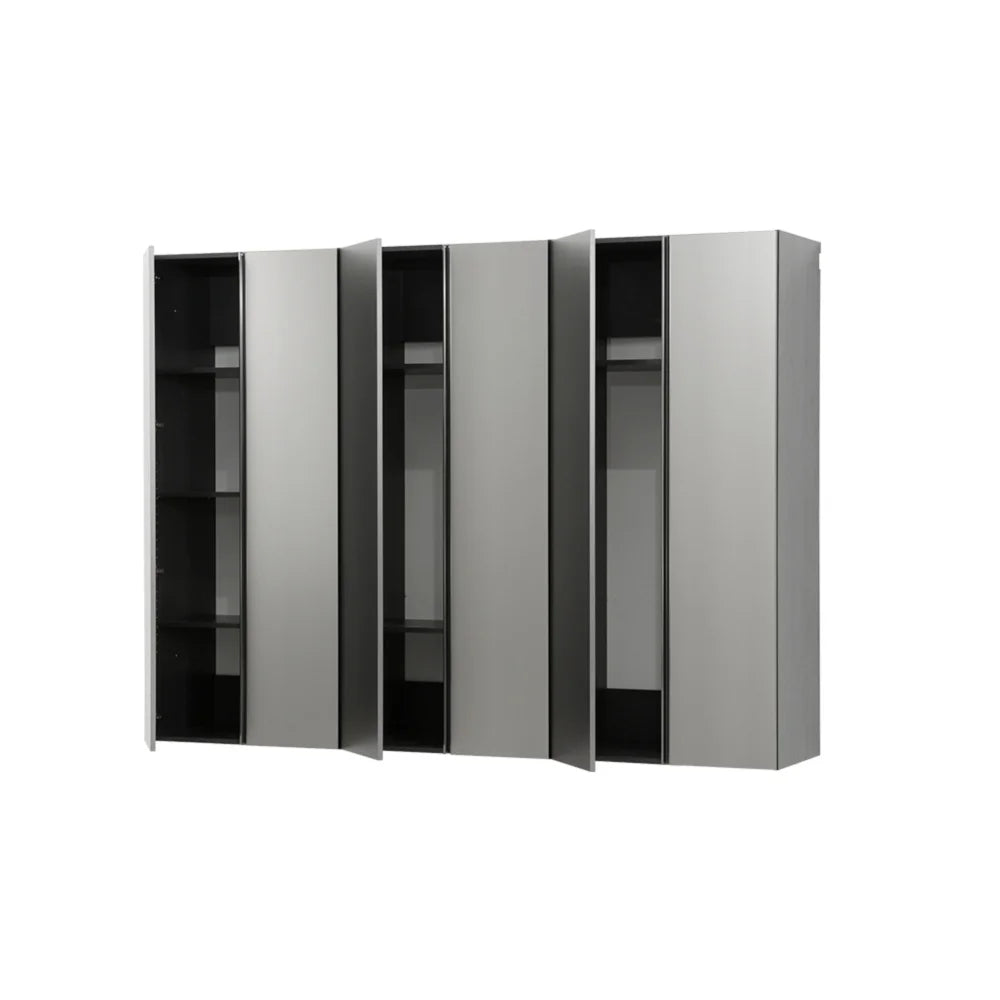 7-Piece Storage Cabinet Set, Modern Style Kitchen Furniture Set with Stand Cupboard and Console Table, Wall-Mounted or Free-standing Cabinet Set for Living Room, Kitchen, Dark Gray