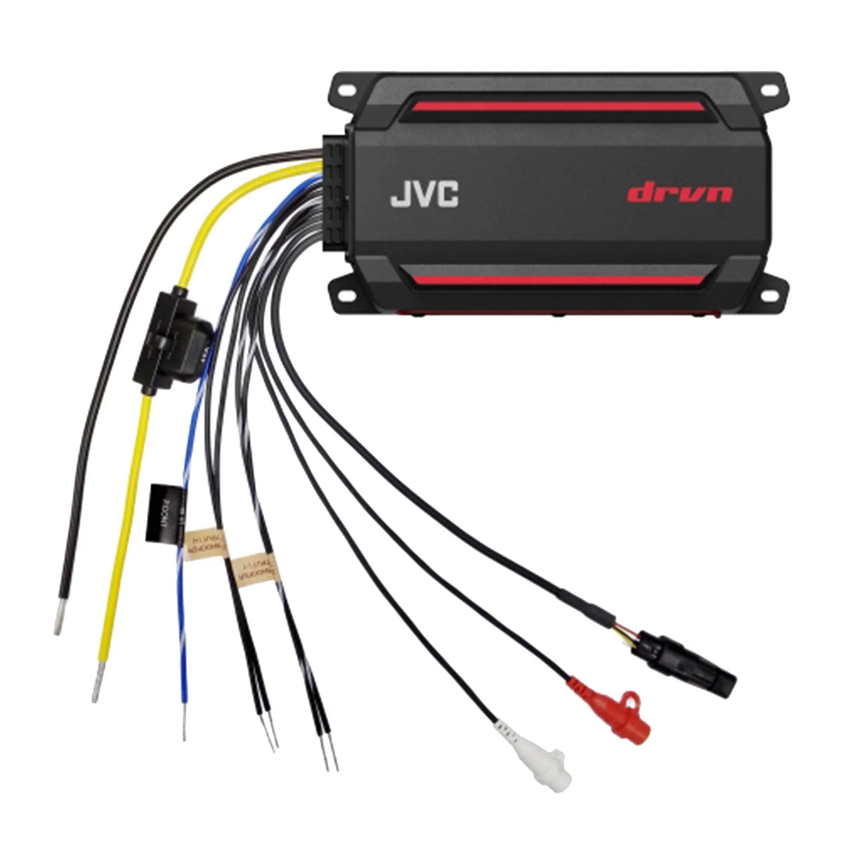JVC KW-V350BT Double DIN AM/FM Radio Bluetooth CD/DVD Player Receiver Bundle Combo with 12" 1800W Peak Power Car Audio Subwoofer, 600W Max Power Waterproof Digital Mono Amplifier, Amp Wiring Kit