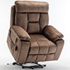uhomepro Oversized Massage Recliner Chair with Heat, Large Electric Power Lift Recliner Chair for Big and Tall and Elderly with Hidden Cup Holder, 5 Vibration Modes, 330lb, Dark Brown