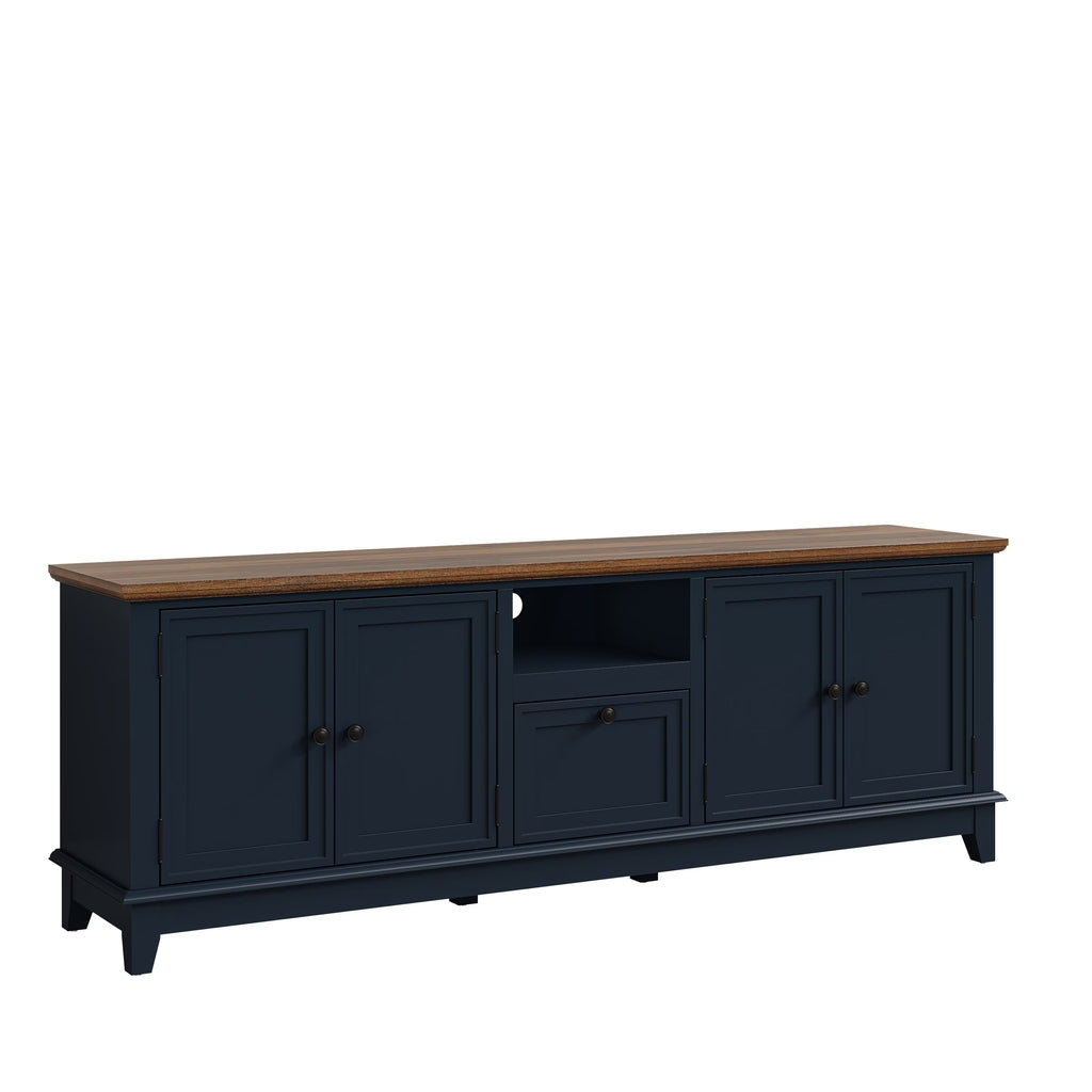FESTIVO Rustic 72-Inch TV Stand with Adjustable Shelves, Hidden Storage - 72" in Width Light Grey