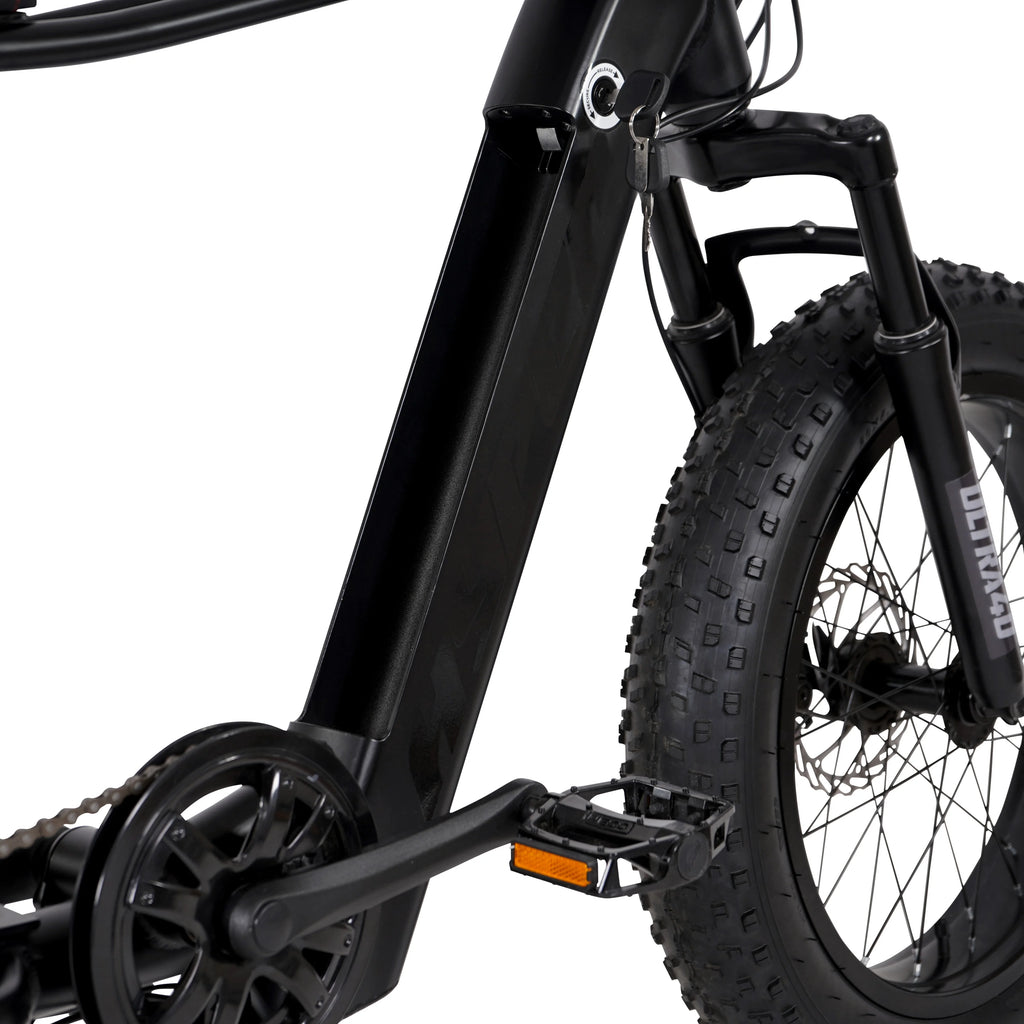 Hyper Bicycles Ultra 40 20" 36V Electric Bike for Adults, 250W E-Bike Motor, Matte Black