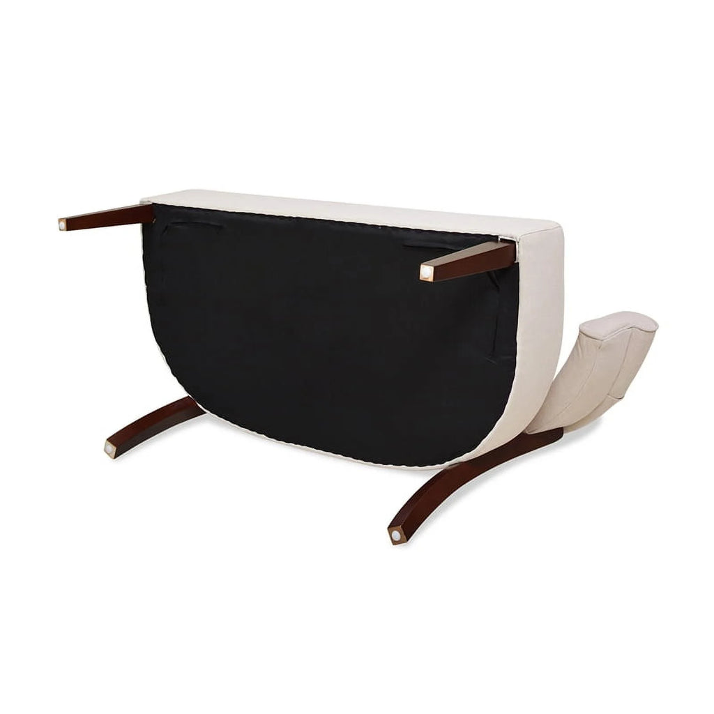 Jennifer Taylor Home Jared Roll Arm Tufted Polyester Fabric Bench, Sky Neutral Beige