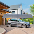 Outsunny 10'x20' Carport Heavy Duty Galvanized Car Canopy with Included Anchor Kit, 3 Reinforced Steel Cables, Grey