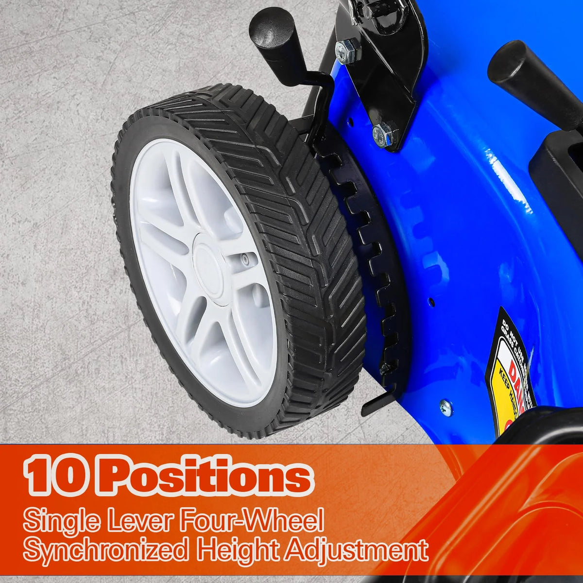 Anlibatt 21 Inch Gas Lawn Mower, Gasonline Lawnmower Walk-Behind Push Mowers With Bagging 201cc 5.7HP 4-Cycle OHV Engine, Adjustable Cutting Height Gas Powered Lawnmower