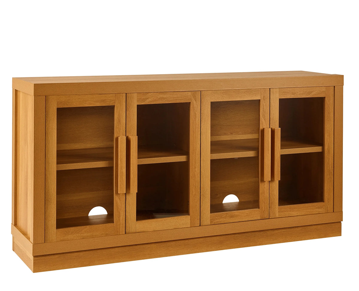 Better Homes & Gardens Ezra TV Stand for TV's up to 70", Light Honey finish