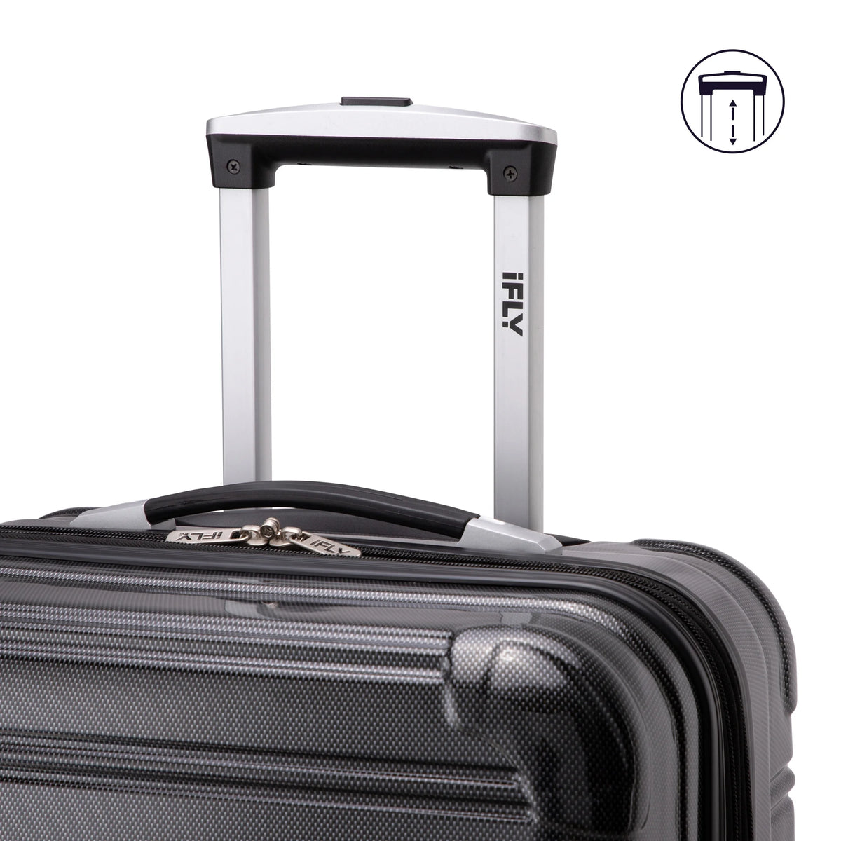 iFLY Hardside Fibertech 3.0 2 Piece Set, 20" Carry-on and 28" Checked Luggage, Gadget Gray