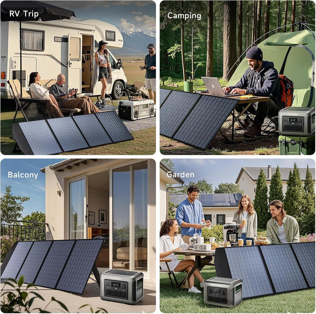ALLPOWERS Beige R600 Portable Power Station 600W, 299Wh LiFePO4 Battery, Wireless Charging, Solar Generator Charger for Camping, Home Backup, Emergency, off-Grid, Power Outage