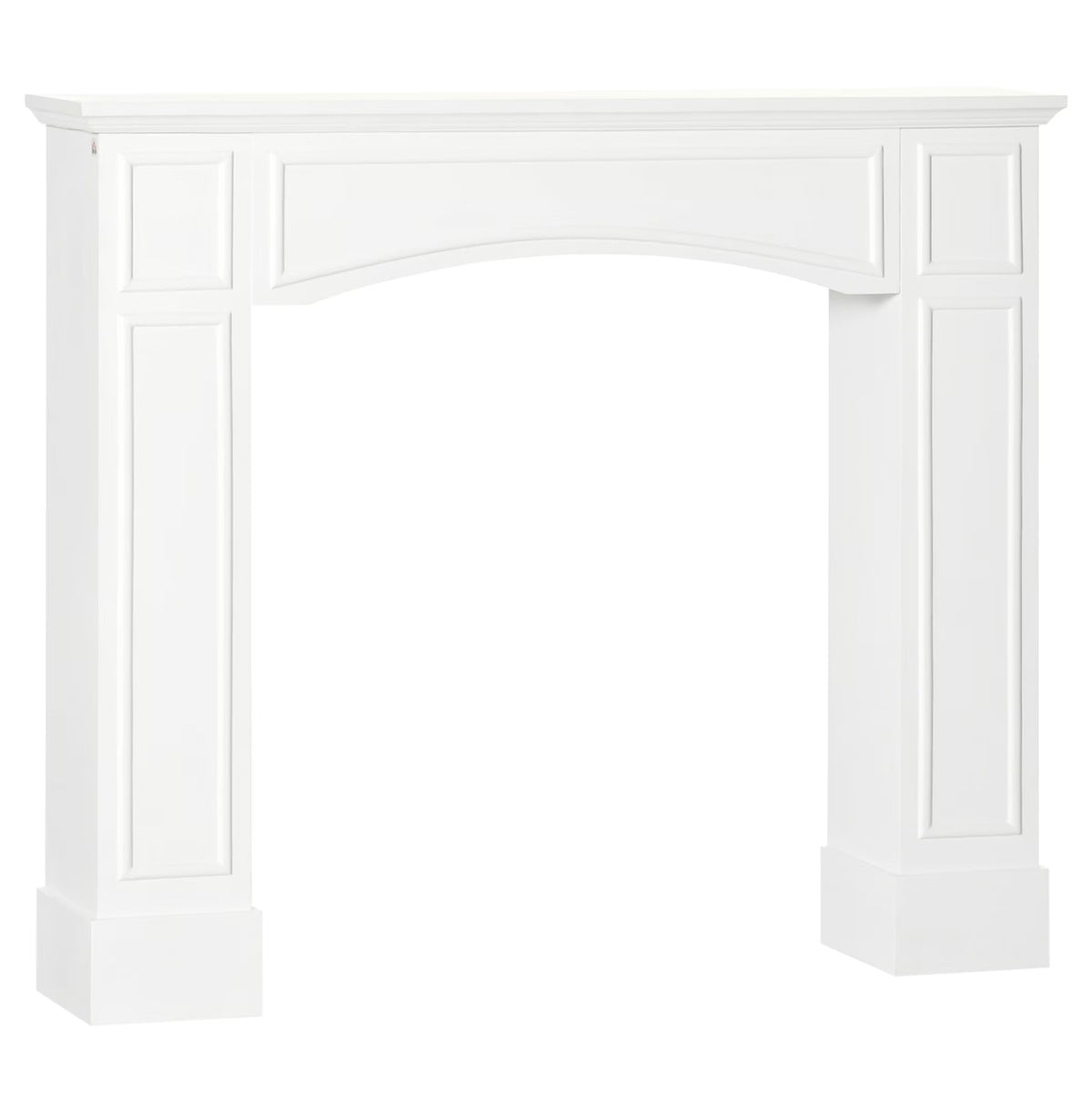 Modern Fireplace Mantel, Surround Mantels for Fireplace with Decorative Pattern Interior Width 29" White