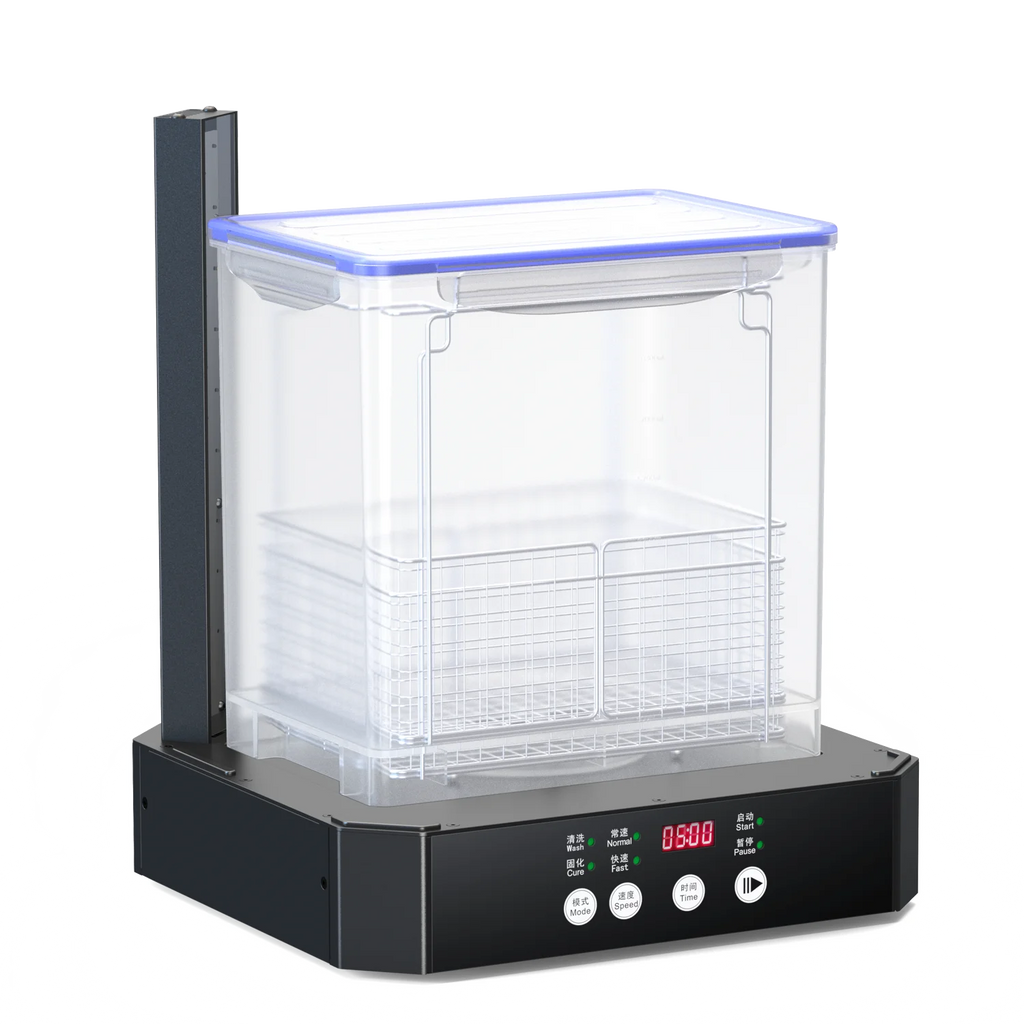 Official Creality UW-03 Wash and Cure Station for LCD/SLA/DLP Resin 3D Printing, 360�� Rotational Stronger Curing, Anti-fall Drying Station, Upgraded 405nm UV Light with Wash Basket
