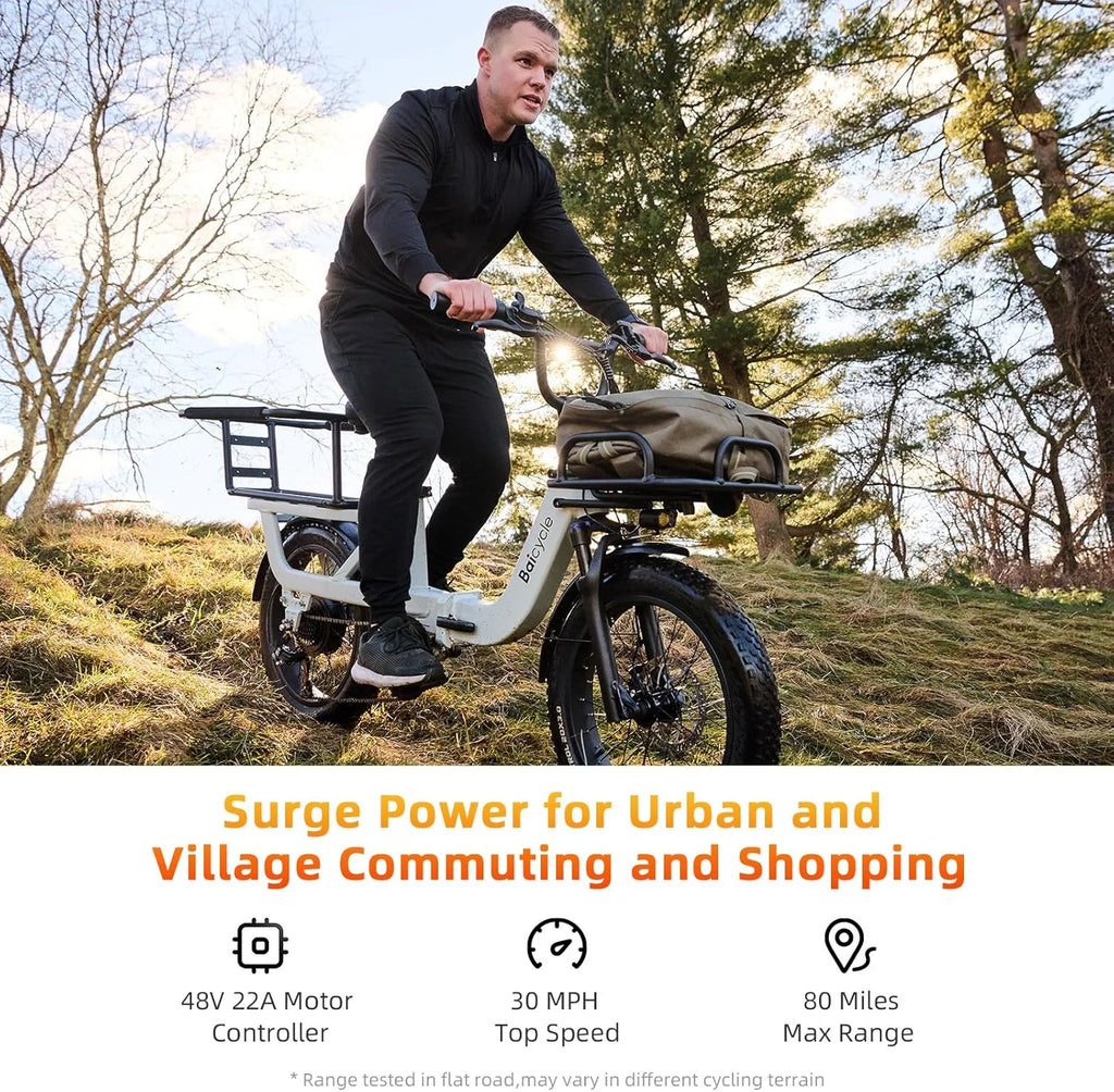 Electric Bike for Adults with 1500W Peak Motor,80Miles Max Range,7 Speed Gear,750WH Detachable Battery,Folding Ebike with 20'' Fat Tire，Full Suspension UL Certificated Bicycle
