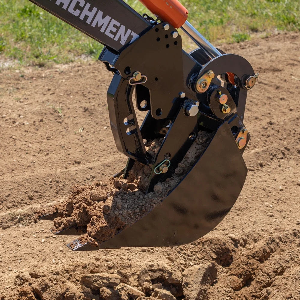 Titan Attachments Skid Steer Fronthoe 24" Bucket and Thumb, Excavator Attachment Bobcat Loader