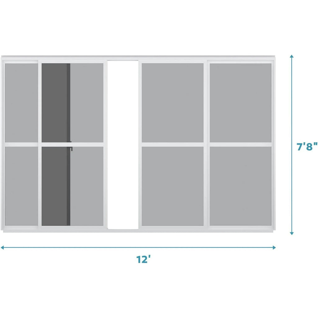 Mirador 111S Outdoor Pergola Aluminum Sliding Louver Door 13' Side, 4 Panels, Dark Grey(Not Pergola)