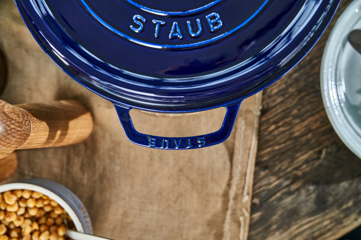 Staub Cast Iron 7-qt Round Cocotte - Grenadine