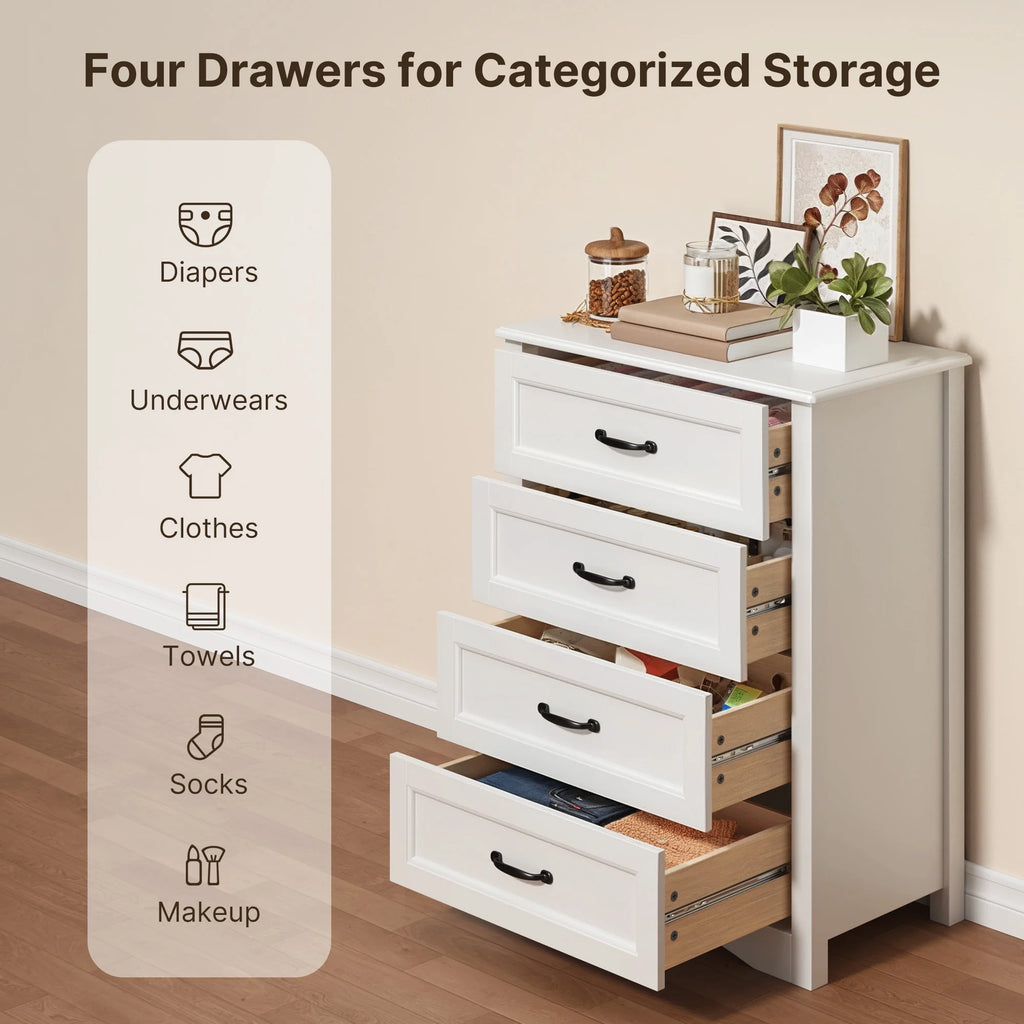 Dresser for Bedroom, Lofka 6-Drawer Wood Dresser?with Anti-Tip Safety for Closet| Living Room