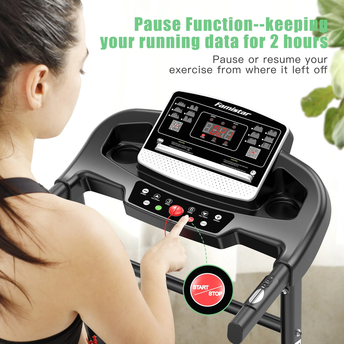 Folding Electric Exercise Treadmill with Adjustable 12% Incline and LCD Display| Bluetooth for Home and Apartment|Motorized Treadmill with 12 Automatic Programs| 265 lb Weight Capacity| LCD Display