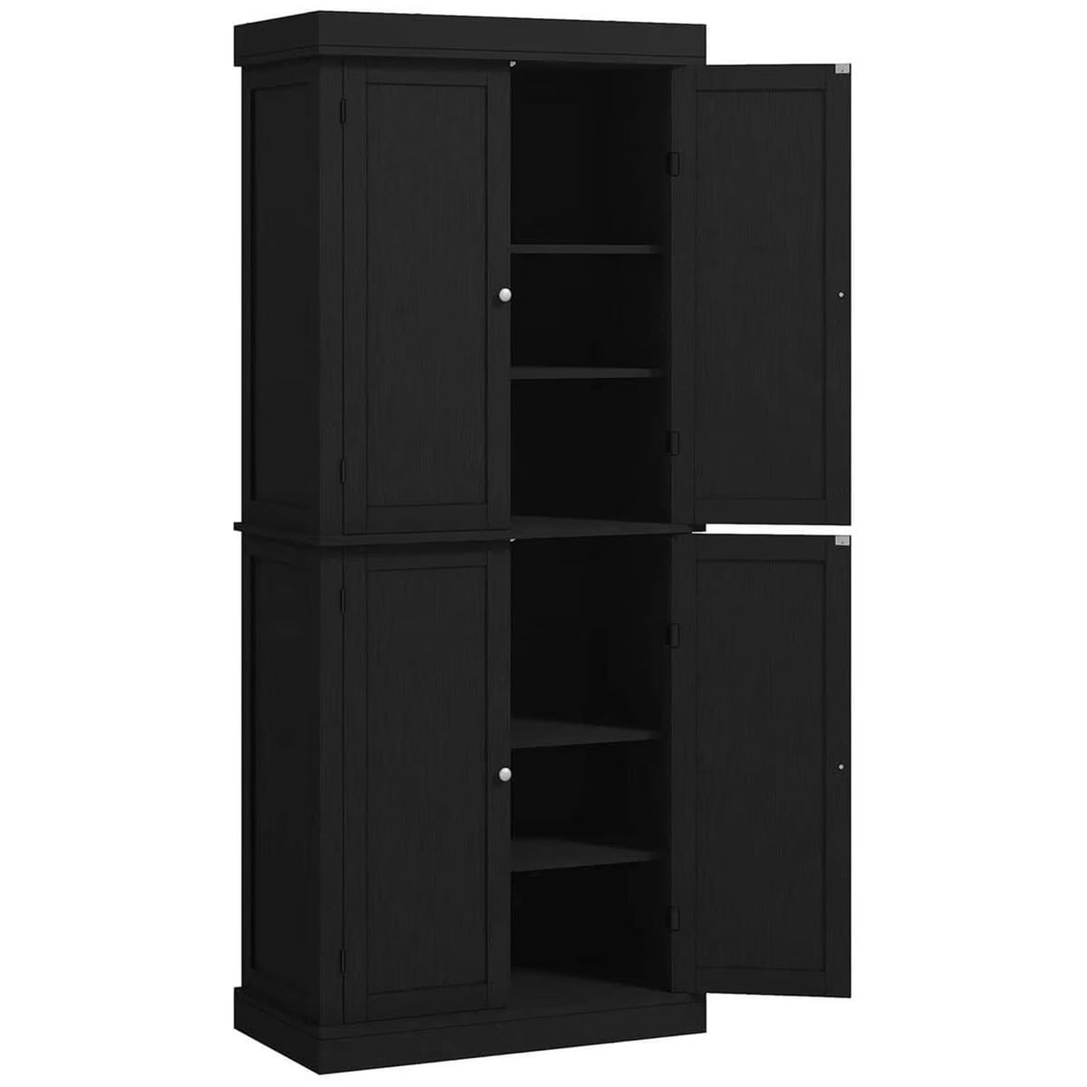 Demi Bonn 72" Large Kitchen Cabinet, Pantry Storage with Doors & Shelves, Freestanding Food Pantry Cabinet, Space-Saving Storage Solution, White