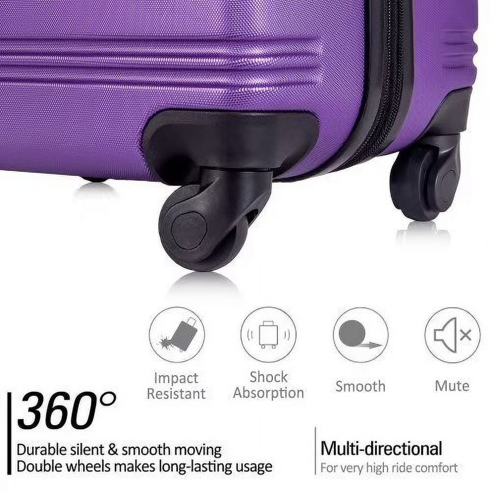 Expandable Suitcase Set of 3 with Double Spinner Wheels, Indestructible PP Material Hard Shell Luggage Sets TSA Lock, Carry on Expandable, Lightweight,20" 24' 28",Pink