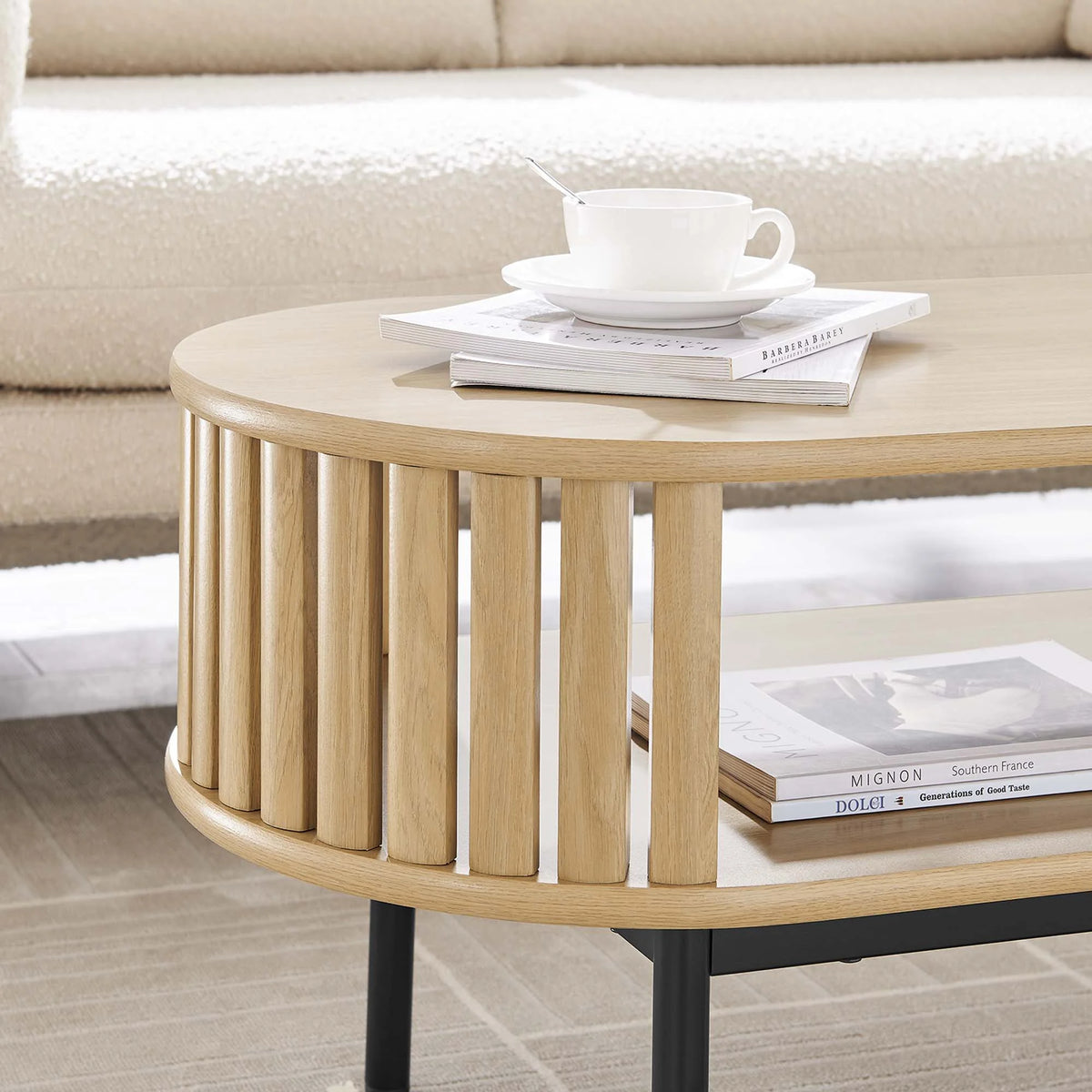 Modway Fortitude Wood Coffee Table in Walnut Black
