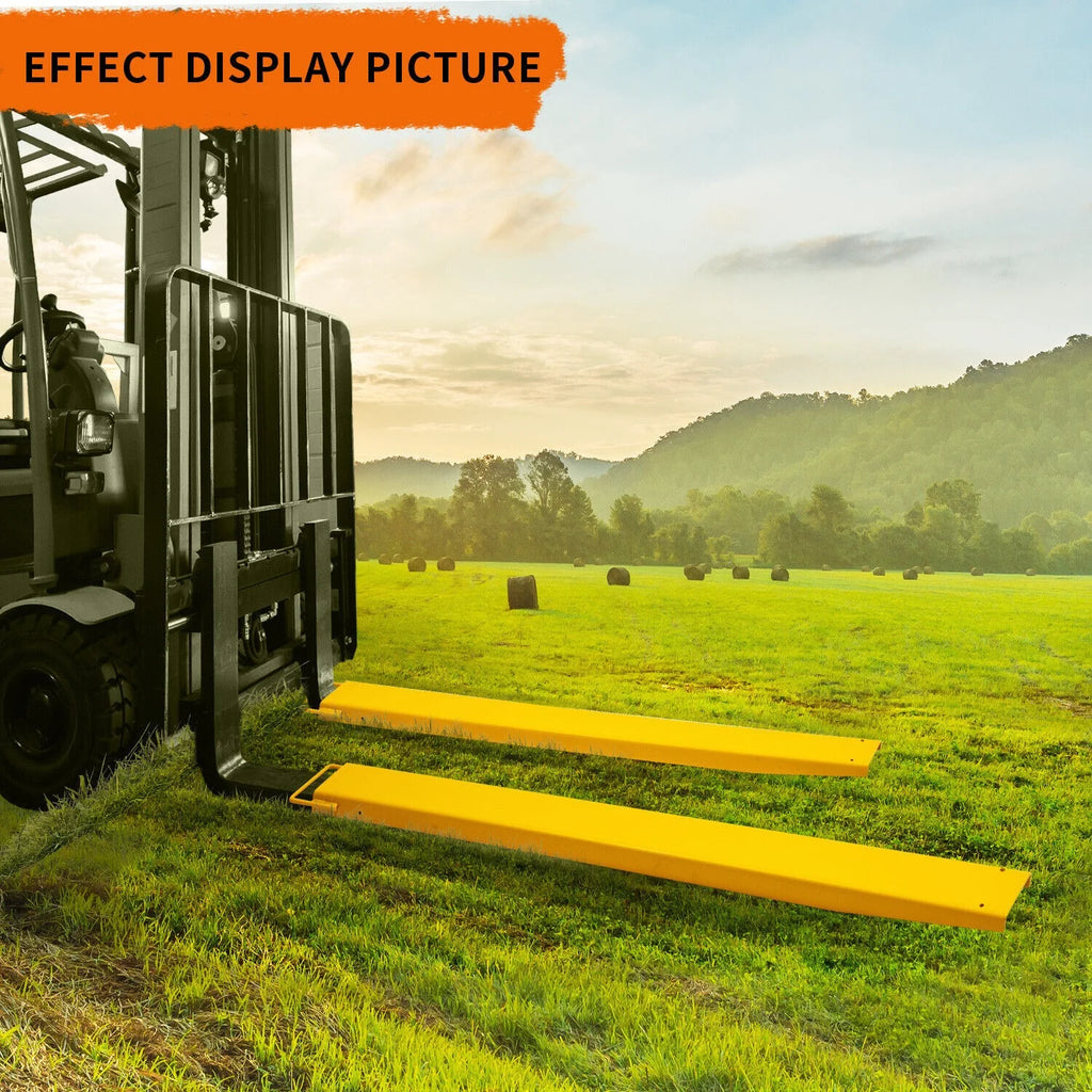 RVNI 2X 96" 4.5" Wide Pallet Forks Forklift Extension High Tensile for Skid Steer  Truck Tractor Attachments