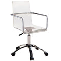 Coaster Amaturo Amaturo Swivel Metal Frame Office Chair in Clear Acrylic Seat