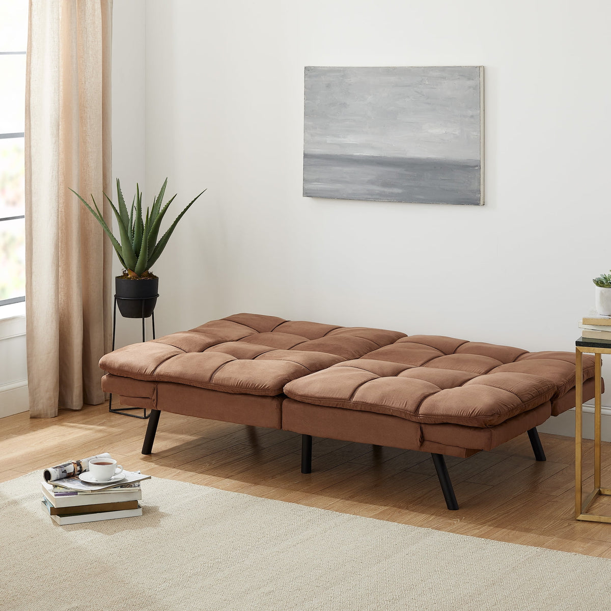 Mainstays Memory Foam Futon with 72",Black
