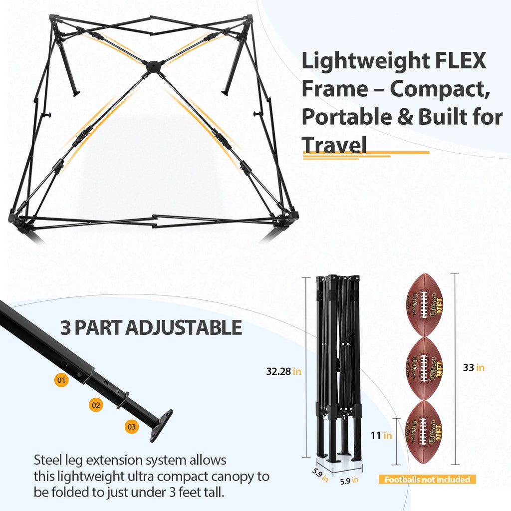 EAGLE PEAK Flex Ultra Compact 4 ft x 4 ft Pop-up Changing Room Canopy, Portable Privacy Cabana