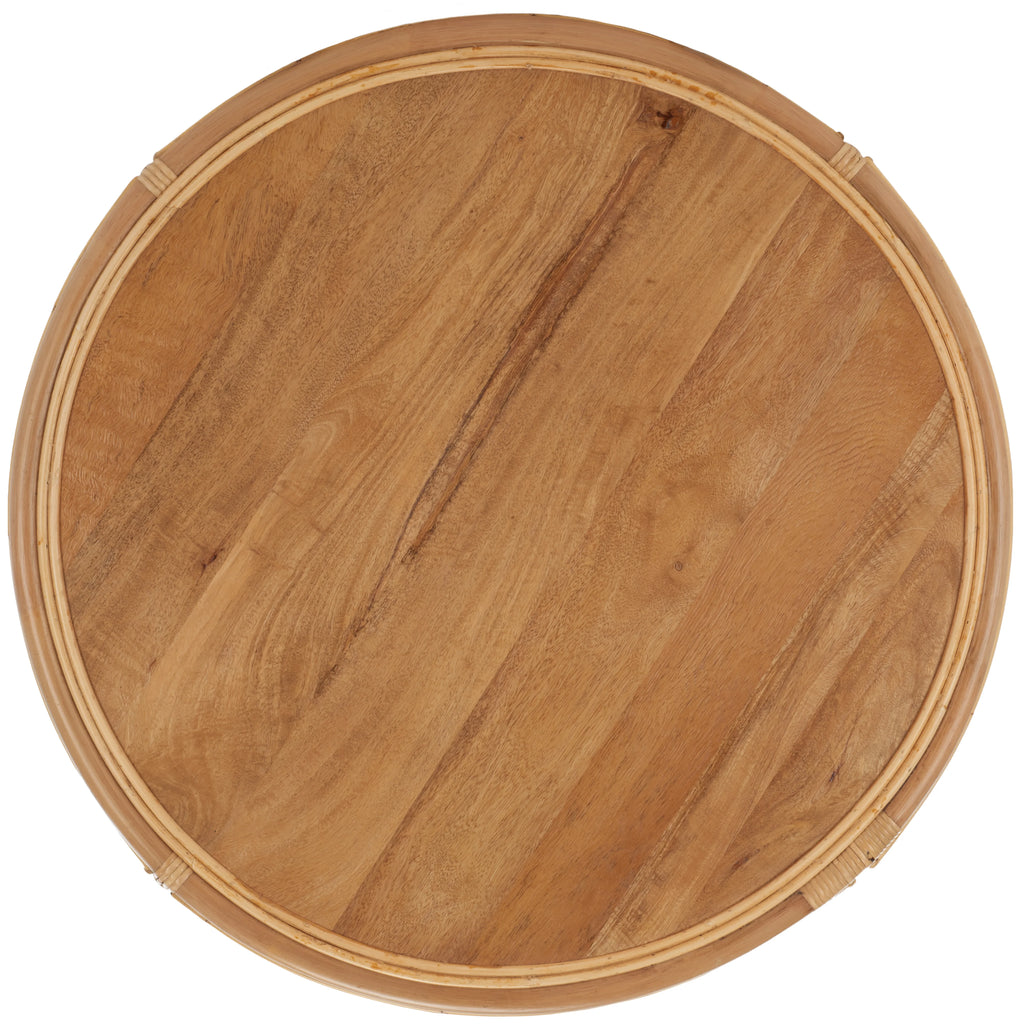 SAFAVIEH Modern Round Rattan Coffee Table, Natural