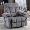 JONPONY Massage Rocker Recliner Chair, Stainless steel, Grey