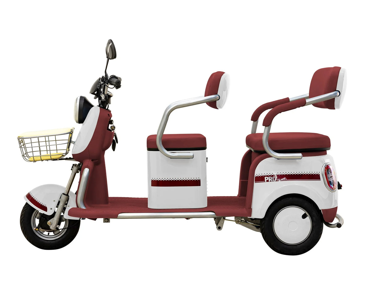 Massimo MGC E-Trike 3-Wheel Electric Cart – 17 MPH, 2-Seater Adult Scooter – Blue