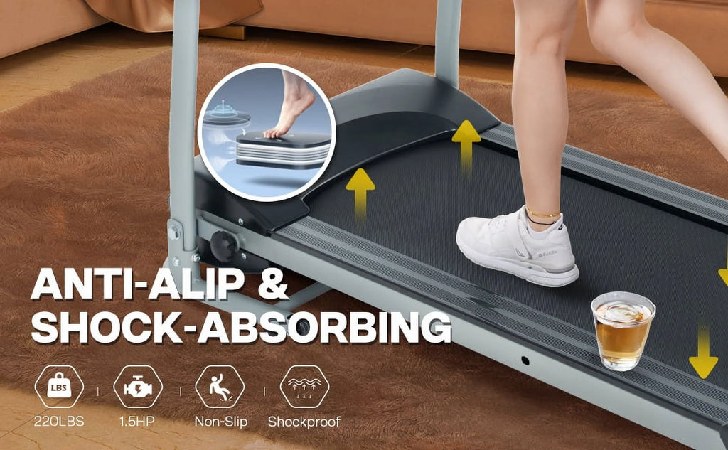 SWERTOY Treadmill Foldable Treadmill for Home Electric Treadmill Workout Running Machine Treadmill with LCD Monitor for Home & Office & Gym