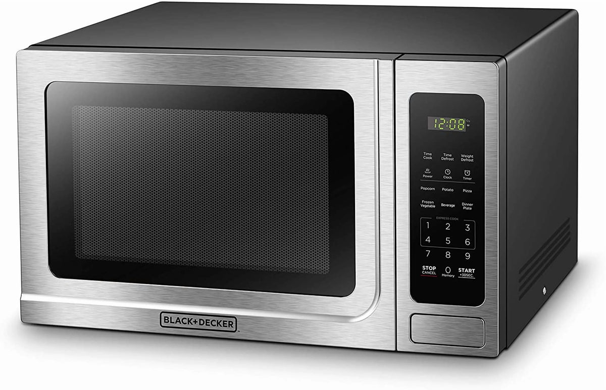BLACK+DECKER 1.4 cu ft Countertop Microwave Ovens in Stainless Steel