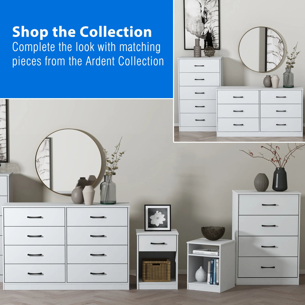 Mainstays Ardent 8 Drawer Dresser, Black
