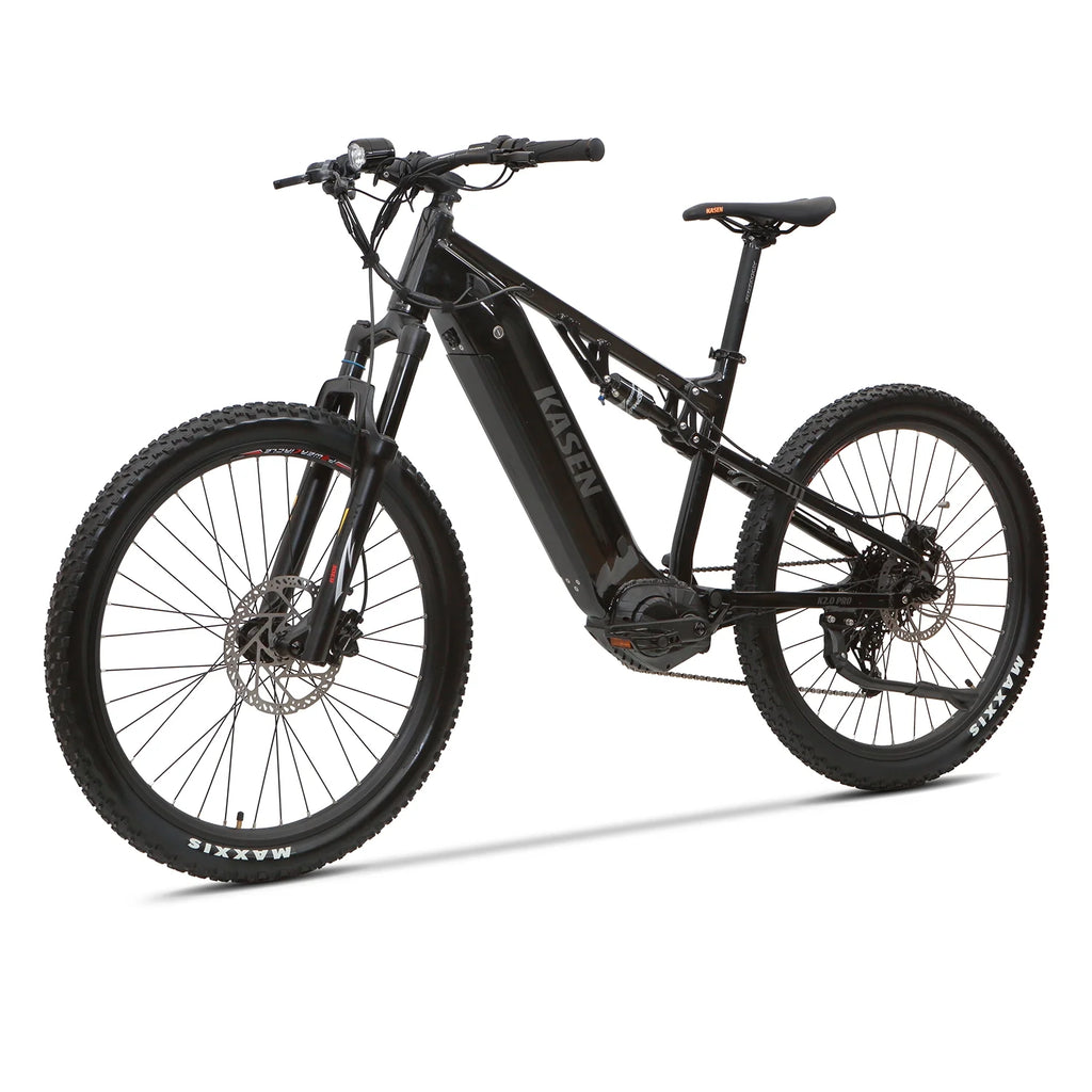Kasen Electric Mountain Bike Mid-driven 500w 48v 15ah Full Suspension Throttle and Pedal Assist
