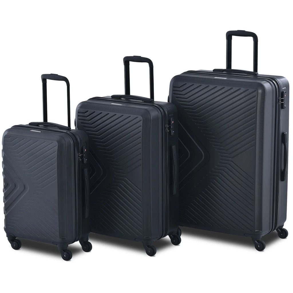 3 Piece Navy Luggage Travel Set, 20" 24" 28" Carry on Luggage with Spinner Wheels, Lightweight Hard Case Luggage Travel Suitcase Christmas Gifts for Business Trip Holiday Travel Cruise