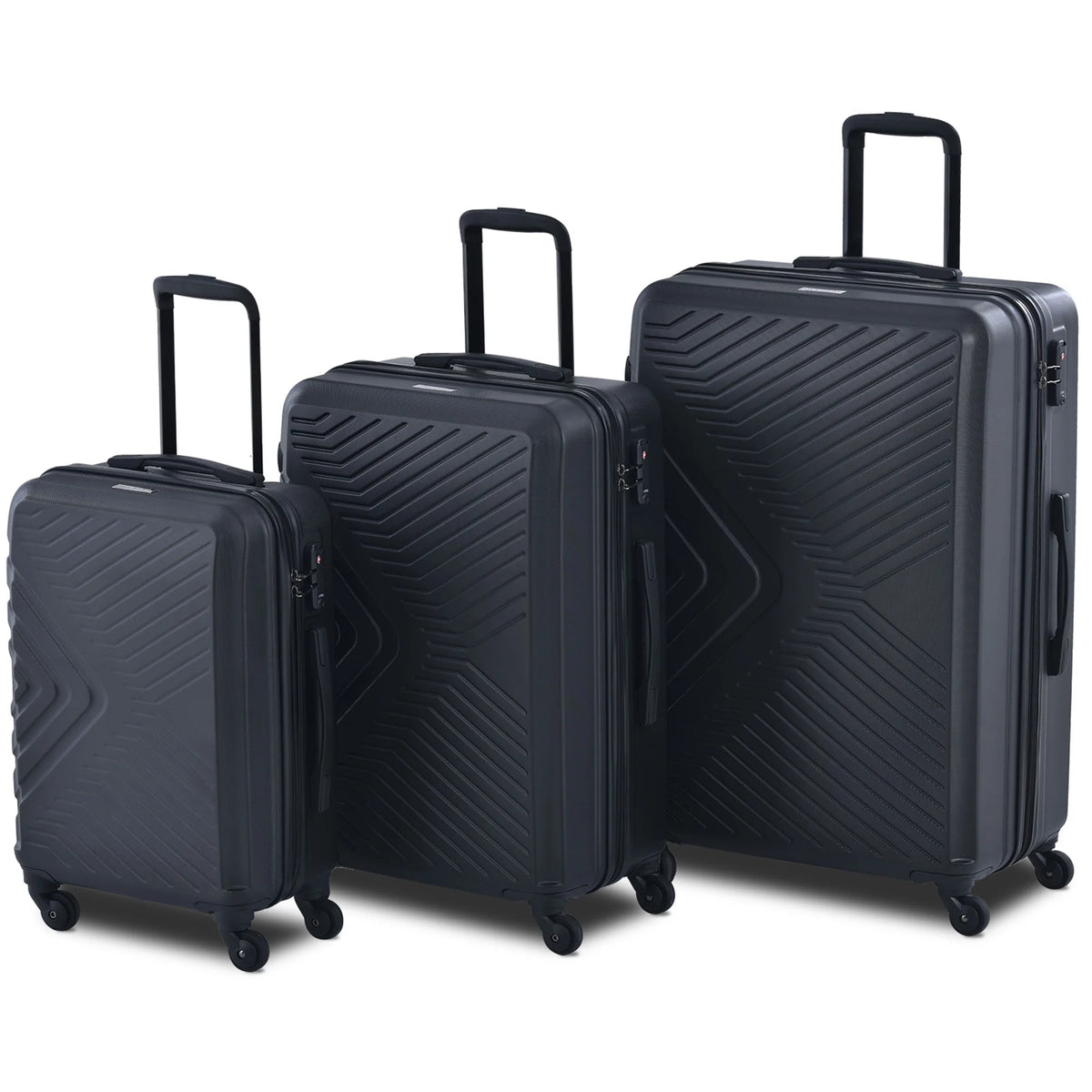 3 Piece Navy Luggage Travel Set, 20" 24" 28" Carry on Luggage with Spinner Wheels, Lightweight Hard Case Luggage Travel Suitcase Christmas Gifts for Business Trip Holiday Travel Cruise