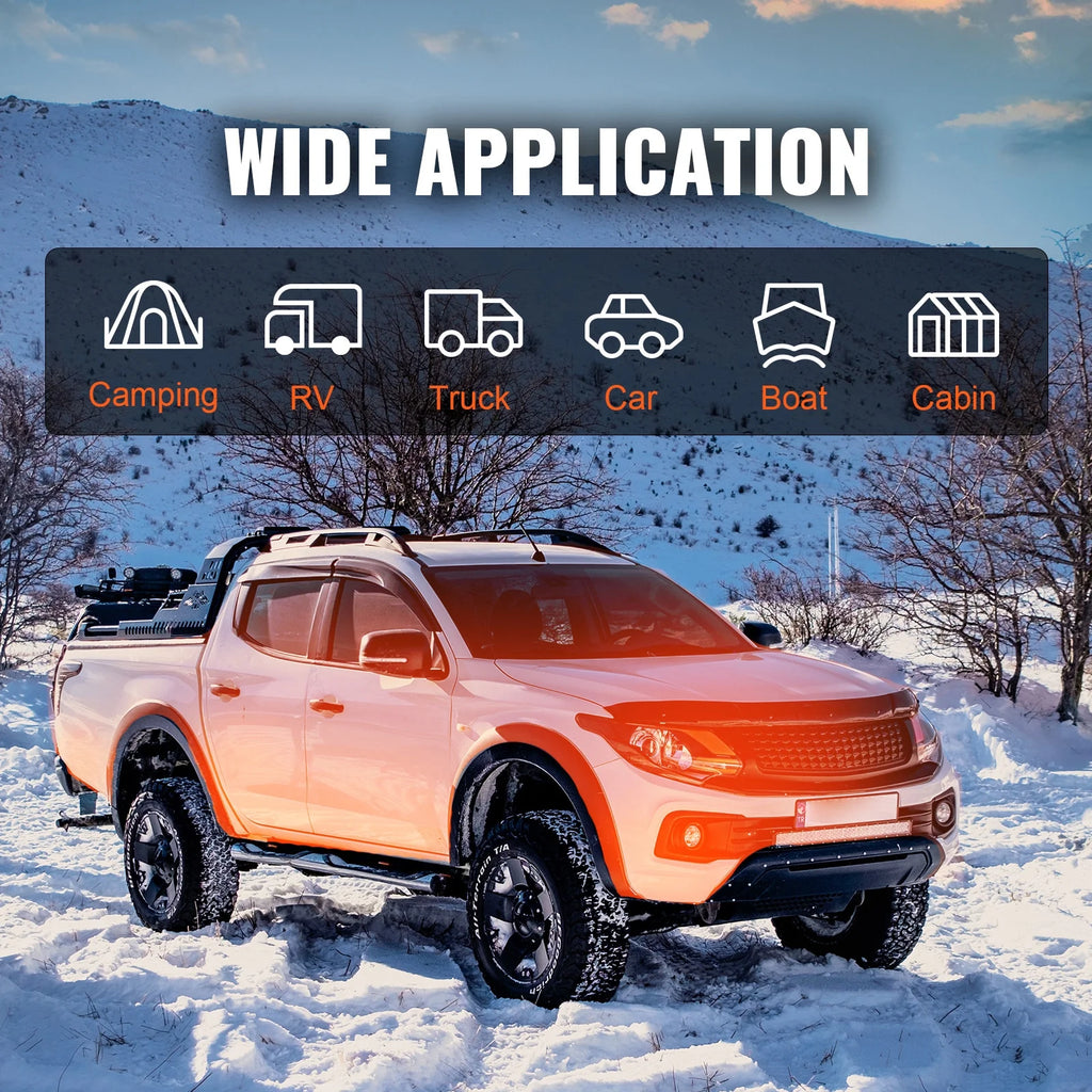 KFFKFF Diesel Air Heater, 12V 8KW Integrated Diesel Heater with Remote Control and LCD Display, 5L Tank Portable Diesel Parking Heater, Rapid Heating for RV Trailer Camper Boat and Indoor