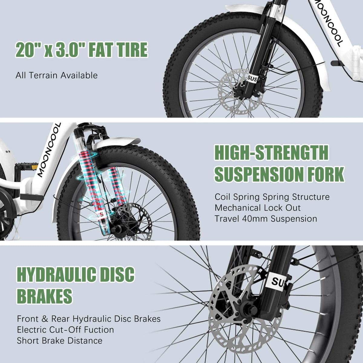 ABORON 3.0 Fat Tire Electric Trike for Senior Foldable E-Bike, 500W Motorized Tricycle Adult 20" Folding 3 Wheel Electric Commute Bike Trike w/48V Battery and Storage Baskets,