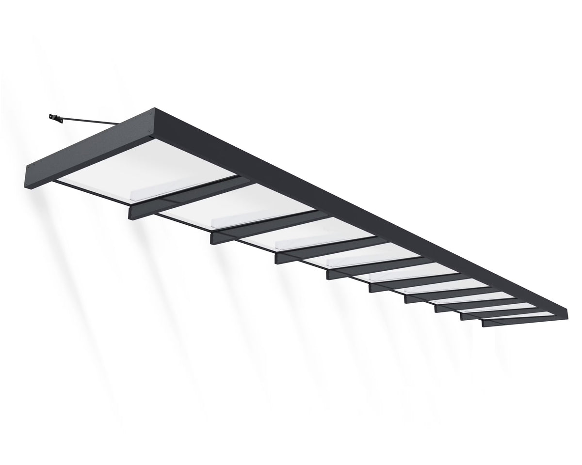 Palram - Canopia Sophia XL 2000 6' x 5' Acrylic Awning - Gray/Mist