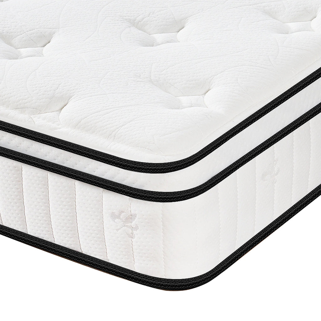 12 Inch Hybrid Queen Mattress - Medium Firm Support, Pocket Coils & Pressure Relief, Hypoallergenic Bed-in-a-Box