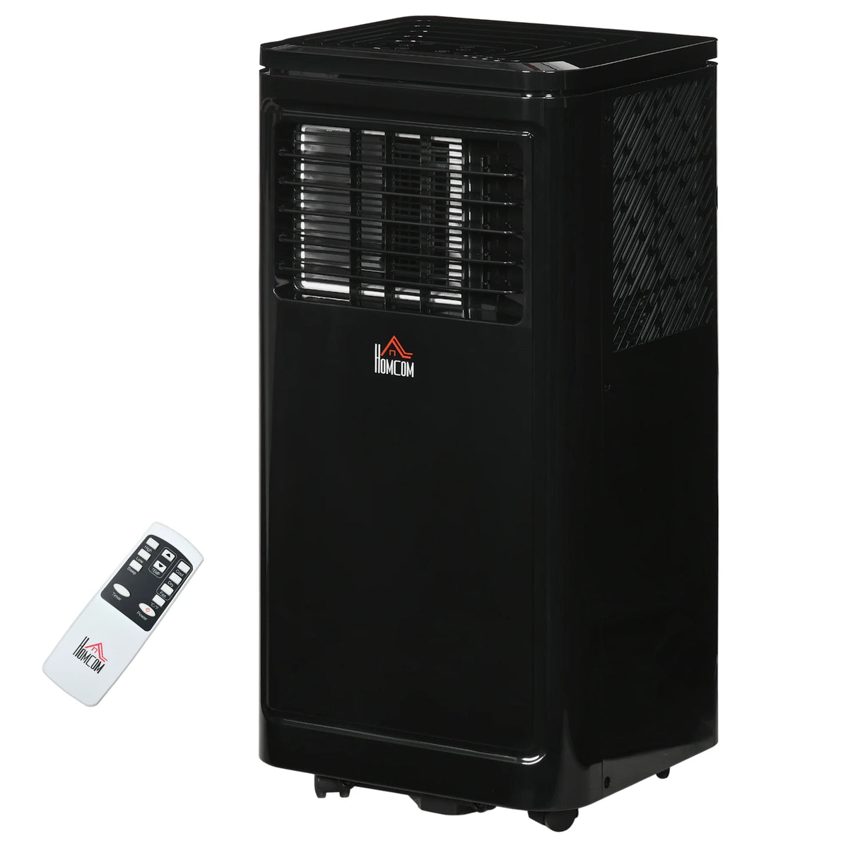 HOMCOM 8,000 BTU Portable Air Conditioner Fan with Remote for Rooms Up to 344 Sq. Ft., Evaporative Cooler, Home AC Unit with Dehumidifier, Black