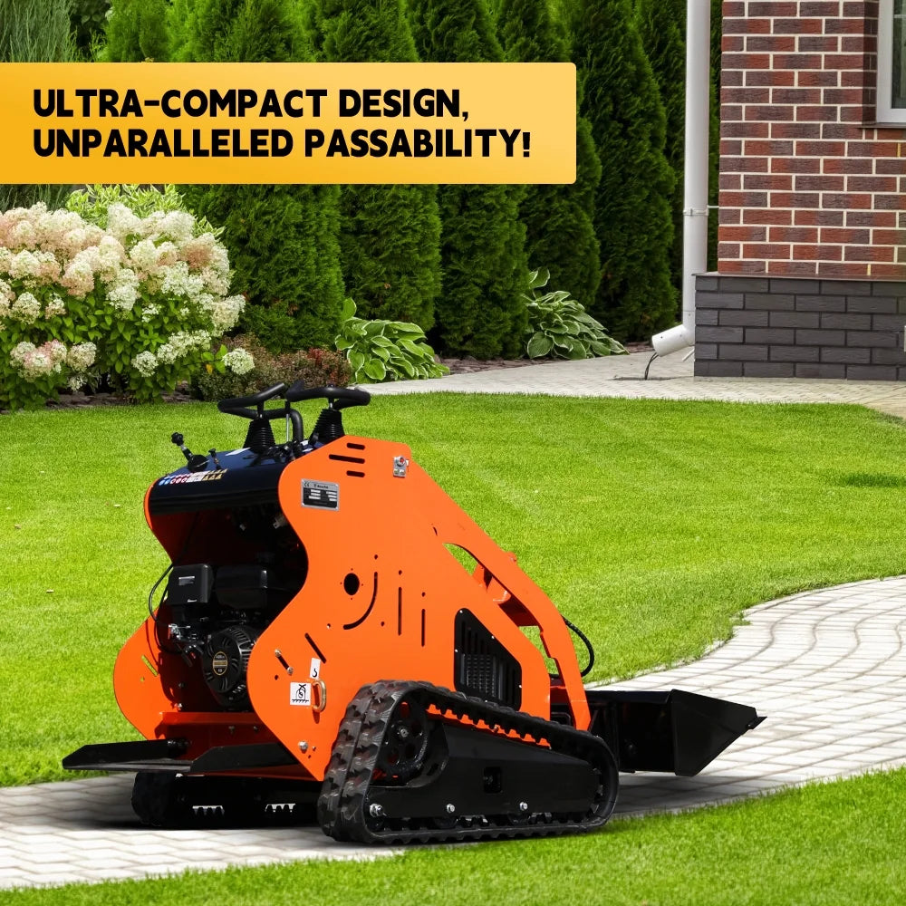 DigMaster 13.5HP Mini Track Skid Steer Loader  Gas Engine 551 lb Lift Capacity Ideal for Small to Medium Jobs and Tight Spaces  EPA Certified