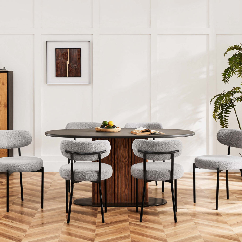 edx Upholstered Dining Chairs, Mid Century Modern Round Dining Room Chairs for Vanity For Living Room Set of 2, White