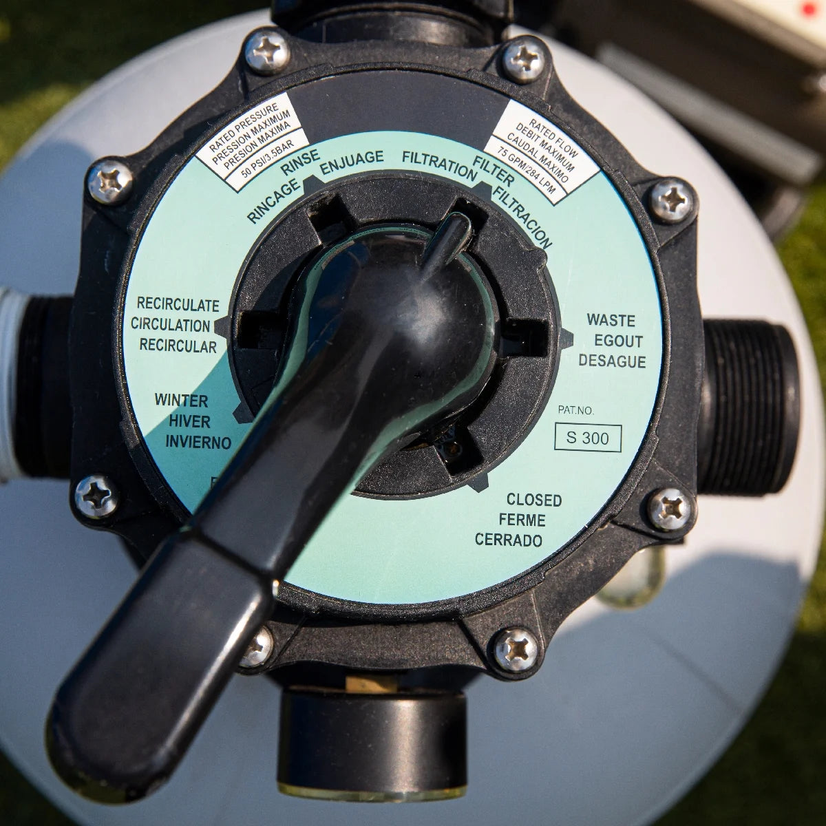 XtremepowerUS Sand Filter Pump for Above Ground Pool, 2400 GPH Pool Filter Pump, 7-Way Valve