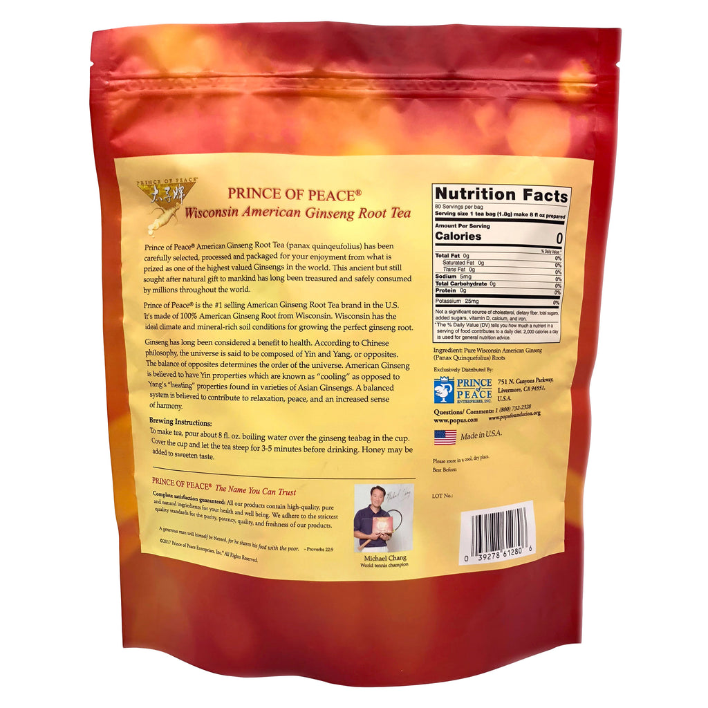 Prince Of Peace Ginseng Root Tea, 80-count