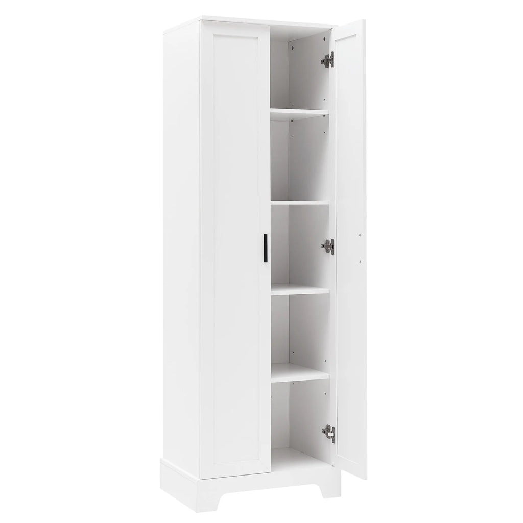 22'' Double Door Storage Cabinet with Adjustable Shelves, High Quality Bathroom Cabinet with  MDF Material, for Living room, Bathroom, Black
