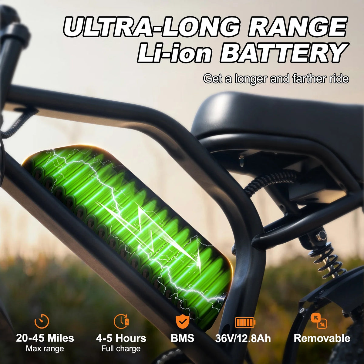 AVDL Electric Bike,16" Fat Tire Ebike,500W Motor,48V 12Ah Removable Battery,4x Suspension,38 Miles Pure Electric,55 Miles Pedal