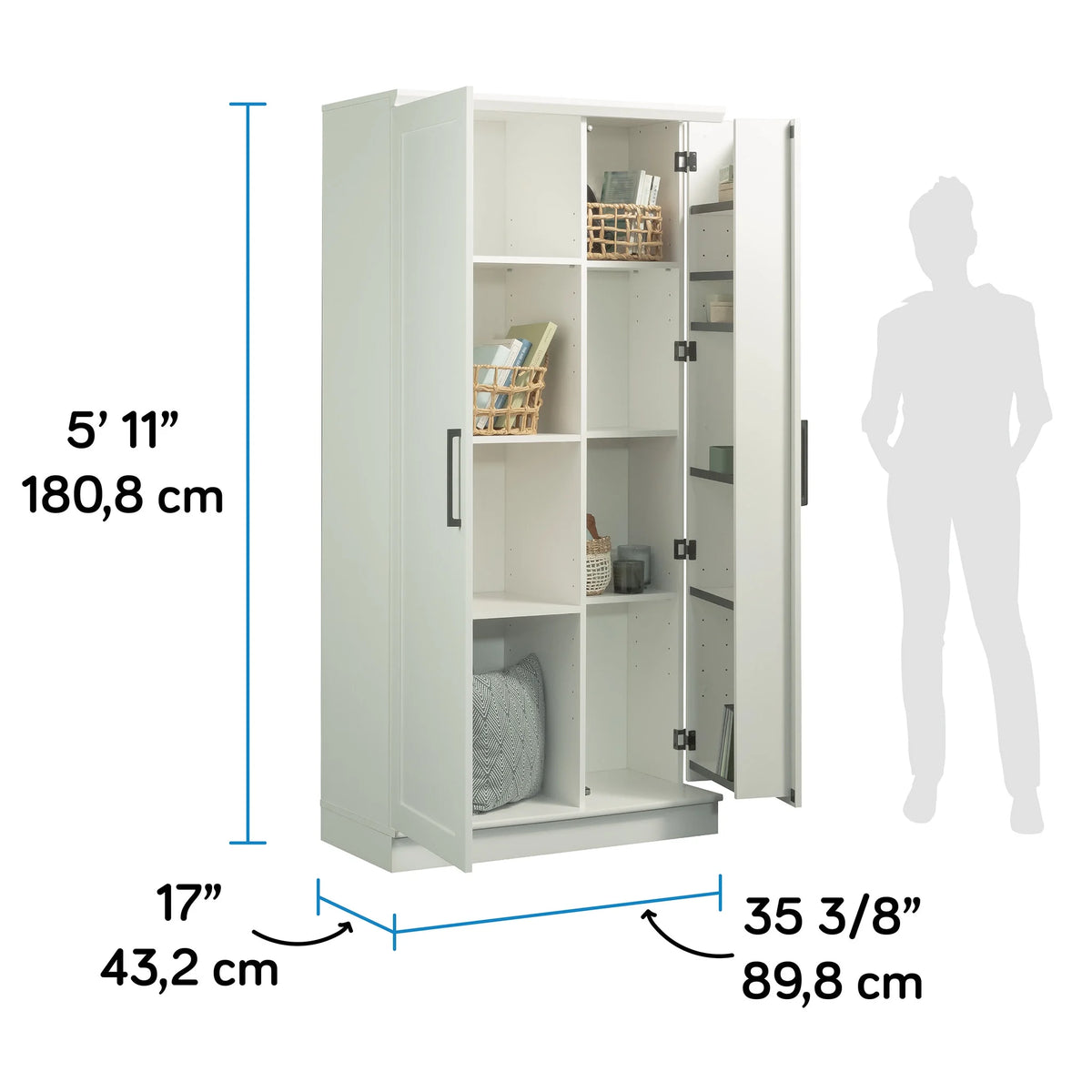 Sauder Homeplus Storage Cabinet, Sienna Oak Finish