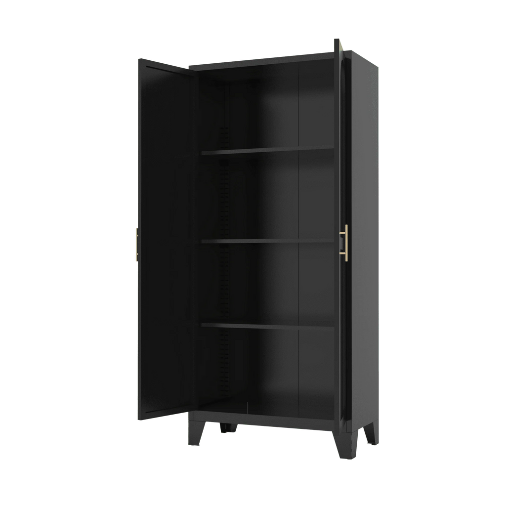 Homy Casa 70.8" White Tall Storage Cabinet with 4 Adjustable Shelves for Kitchen, Pantry Cupboard